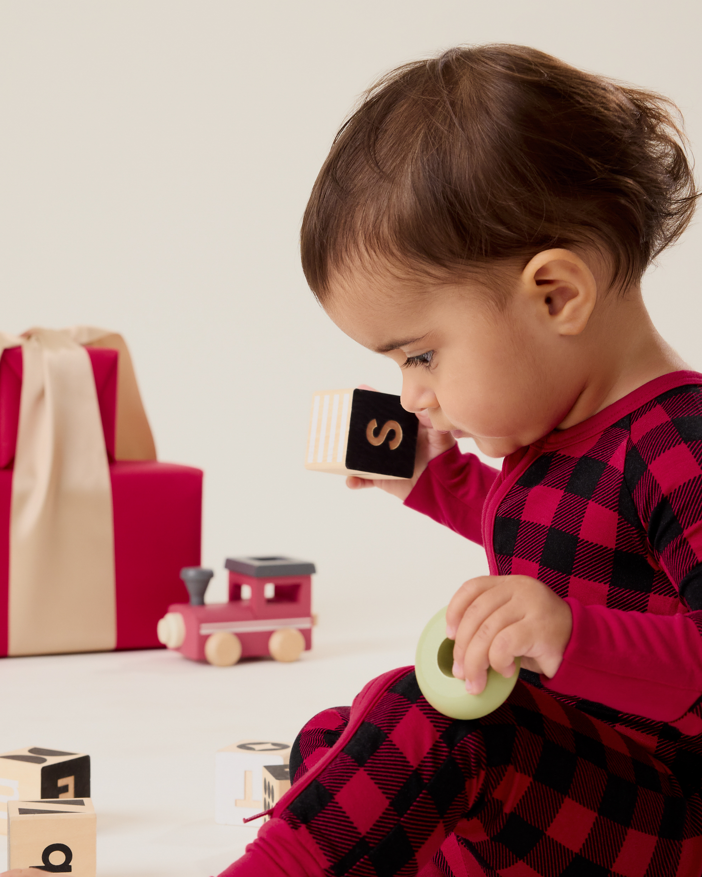 Bamboo Baby Pajama | Red Plaid