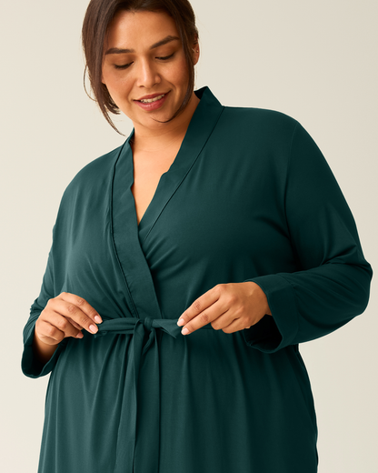 Clea Bamboo Robe | Evergreen