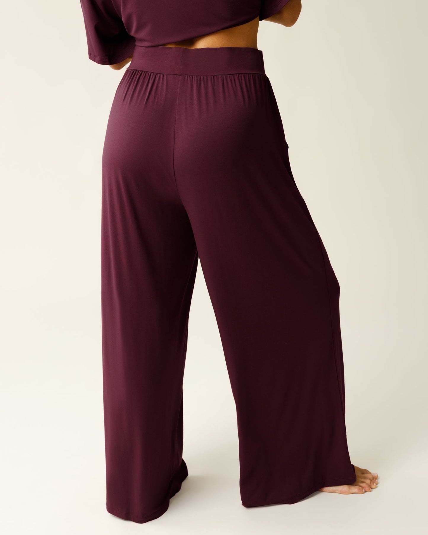 Aria Bamboo Casual Lounge Pant | Deep Burgundy