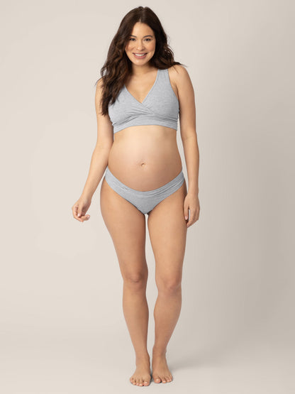 Bamboo Maternity & Postpartum Thong | Grey Heather