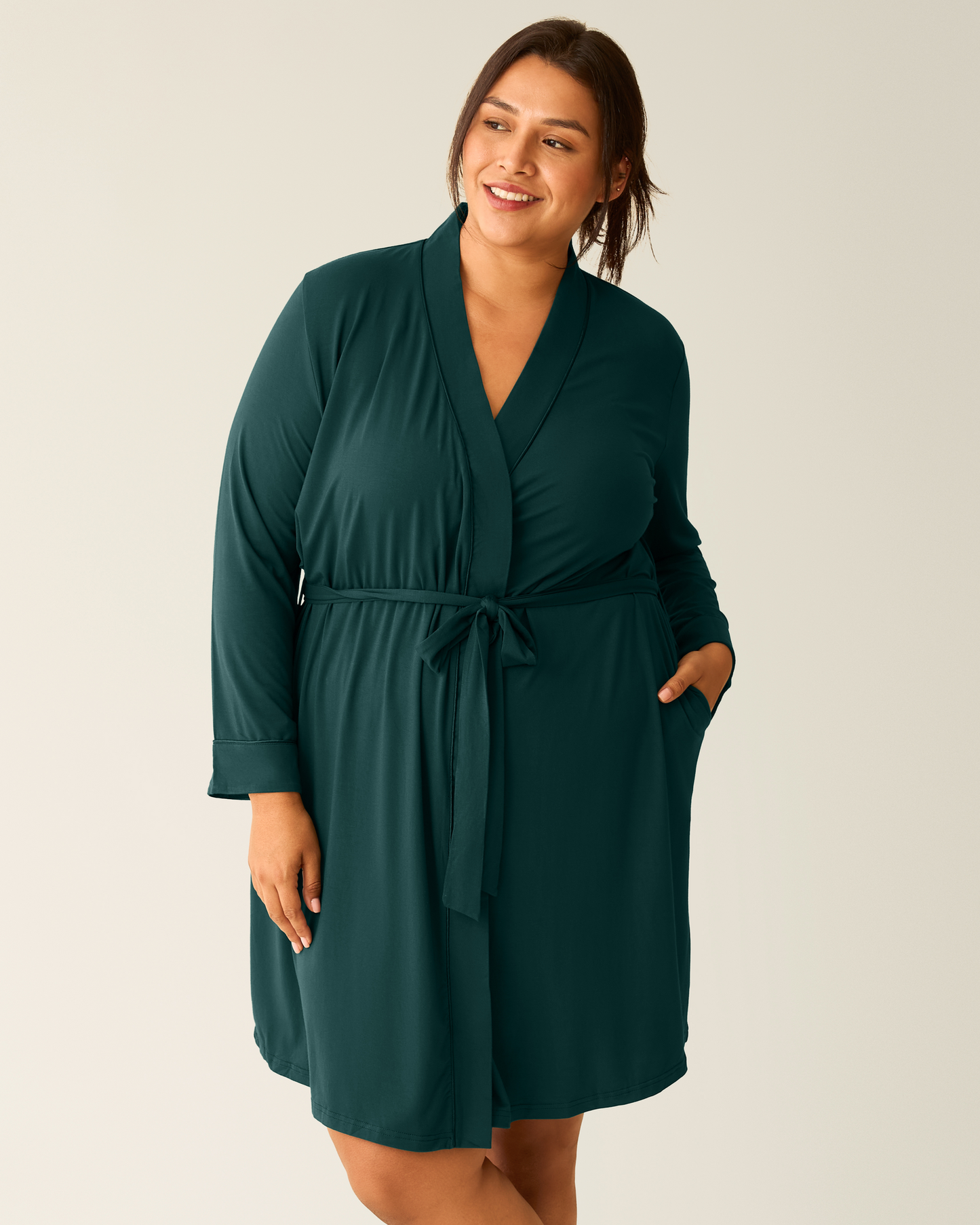 Clea Bamboo Robe | Evergreen