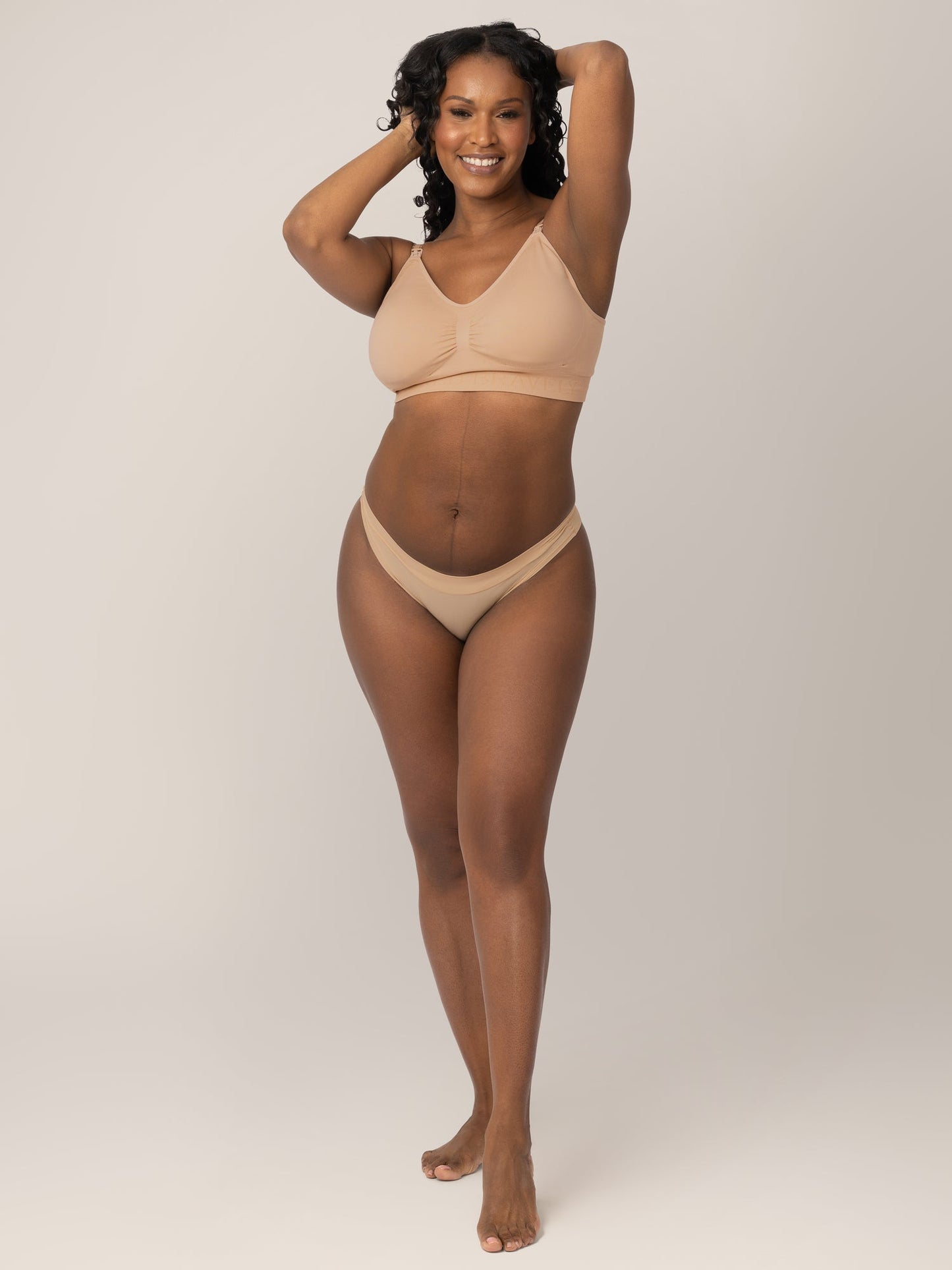 Grow with Me™ Maternity & Postpartum Thong | Beige