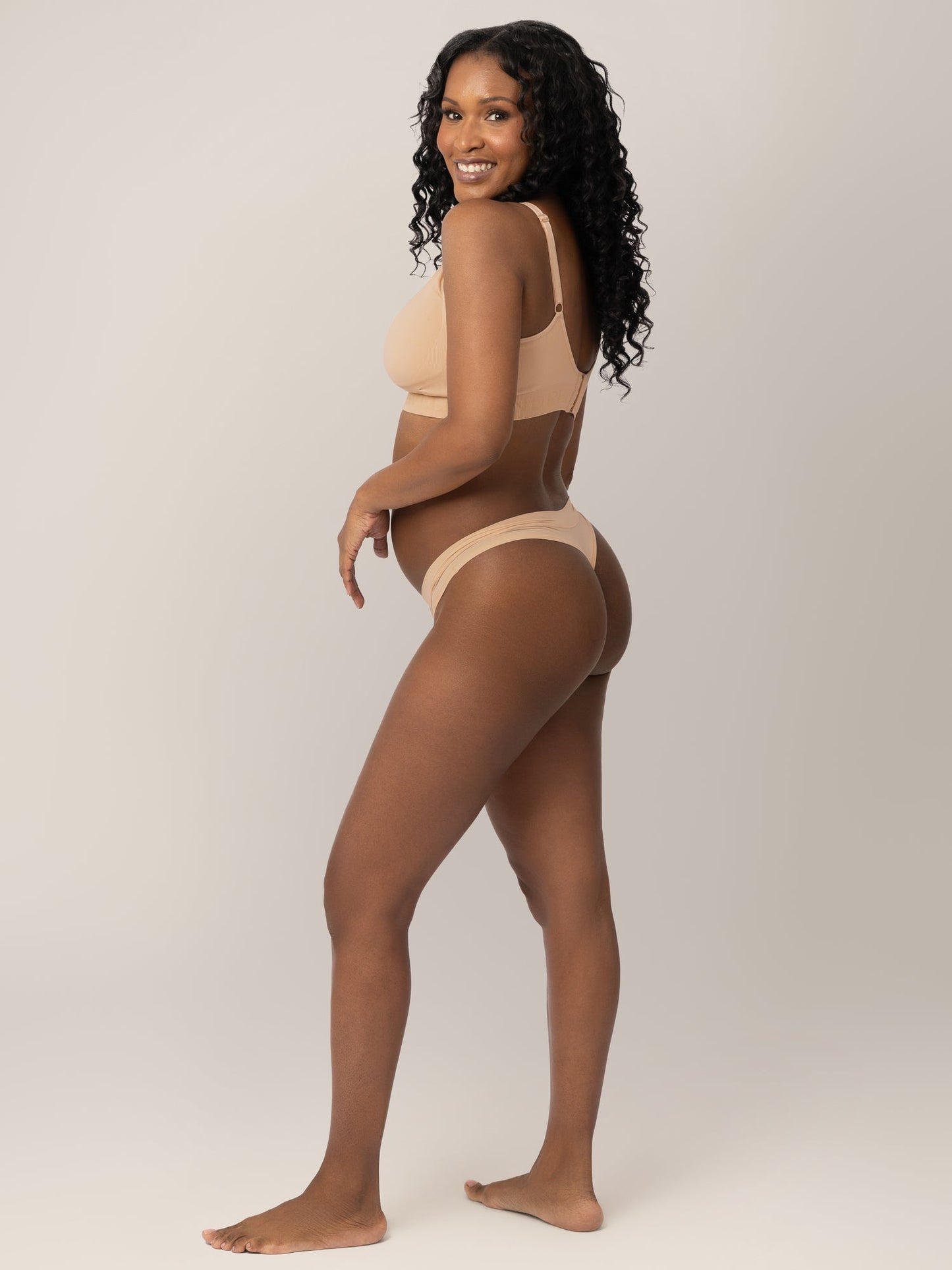 Grow with Me™ Maternity & Postpartum Thong | Beige