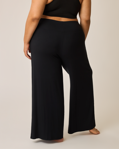 Bamboo Wide Leg Maternity & Postpartum Lounge Pant | Black