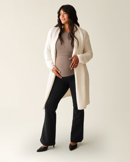 Maternity Ponte Flare Pant | Black