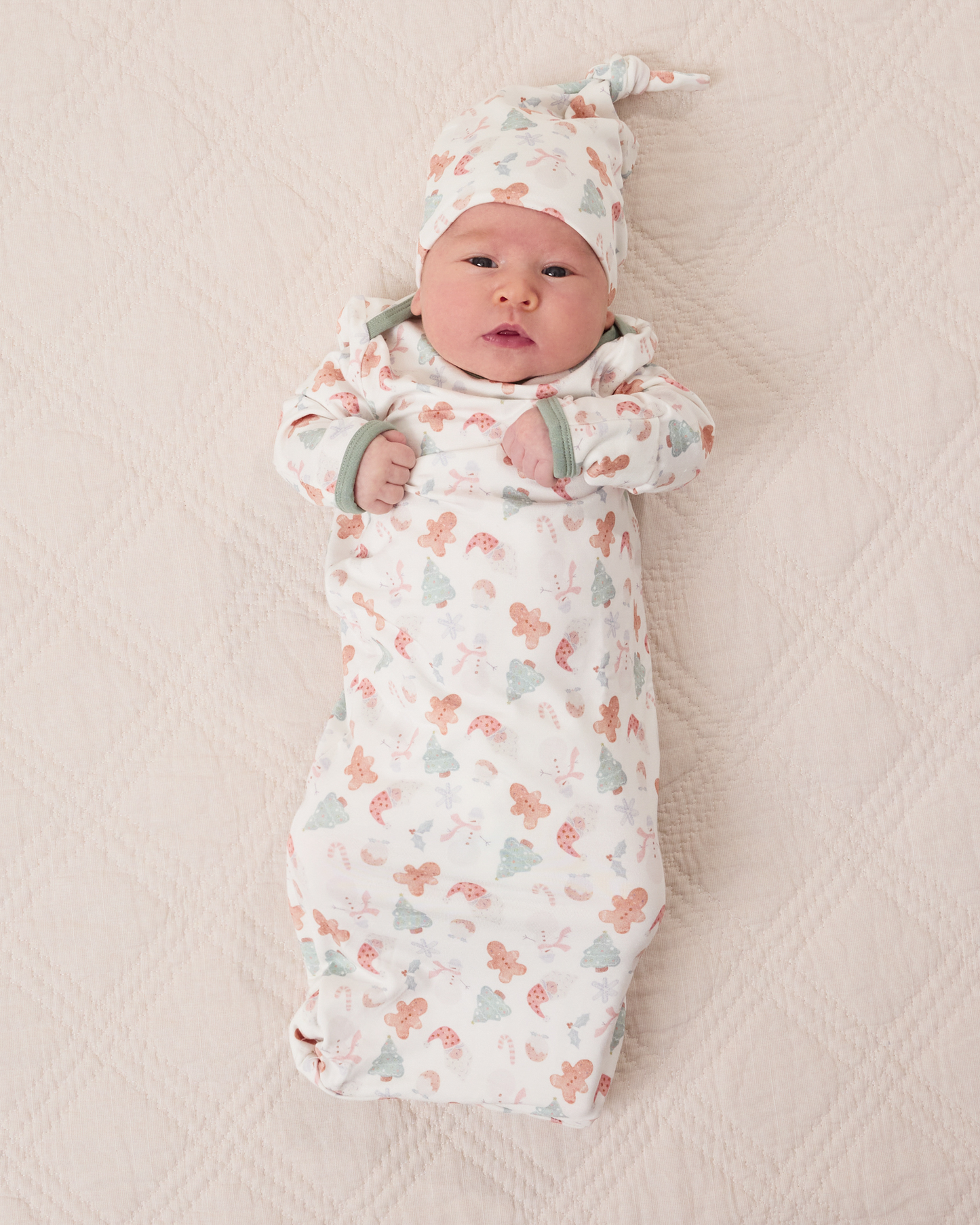 Cozy Bamboo Baby Gown & Hat | Cozy Holiday