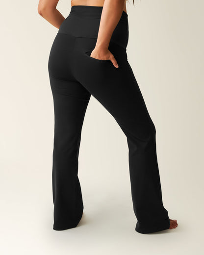 Maternity Ponte Flare Pant | Black