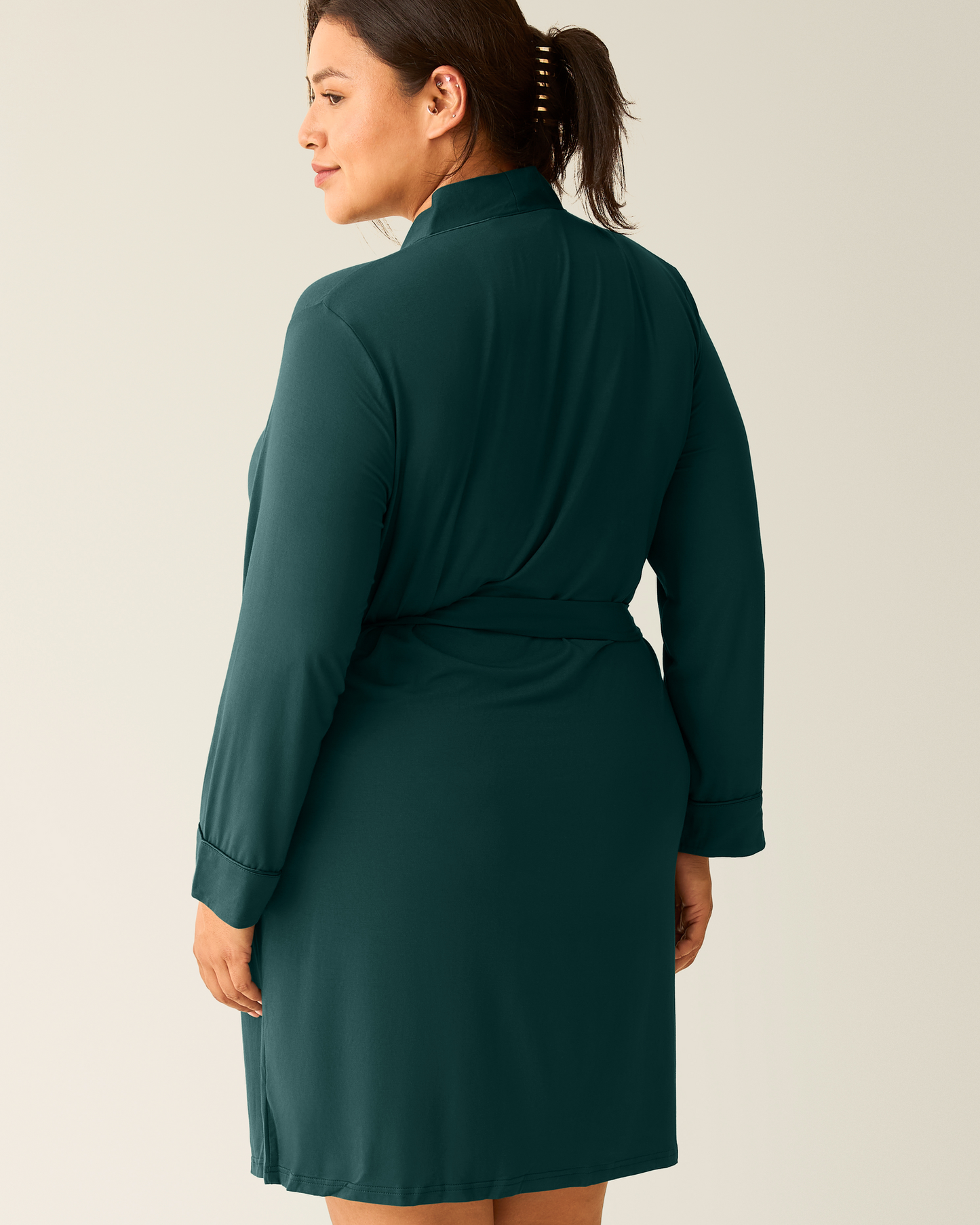 Clea Bamboo Robe | Evergreen